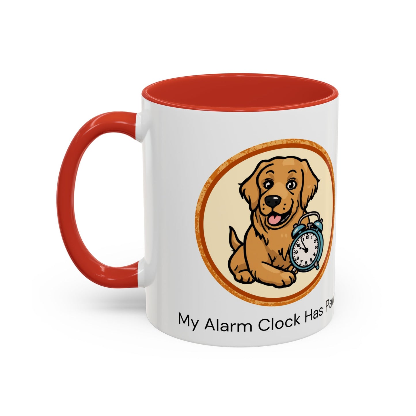My Alarm Clock Has Paws — Funny Golden Retriever Mug